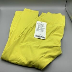 NWT Lululemon Align HR Pant 25" Size 8 Soleil SOLL Yellow NEW NWT